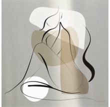 Dekorative Wandkunst mit abstrakter Frauendarstellung