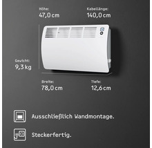 Wandkonvektor Stiebel Eltron CON 20 Premium 78x47 cm 2000 W