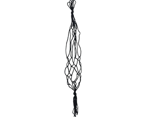 Makramee Netz Lafiora 100 cm Naturfaser schwarz