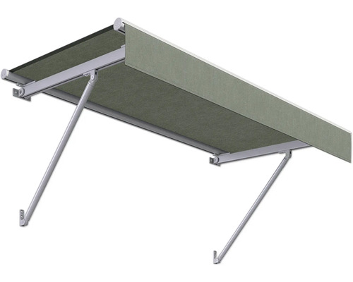 Gelenkarmmarkise mit Stoffbespannung und Halterung