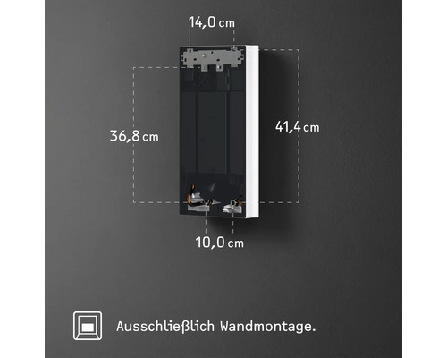 Abmessungen des Unterputzspülkastens für die Wandmontage