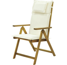 Gartenmöbelset GARDEN PLACE Alina 4-Sitzer 5 tlg. braun mit ausziehbarem Holztisch aus robuster Akazie, klappbar, inkl. Auflagen