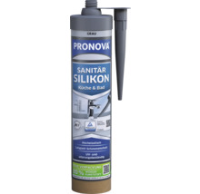 Pronova Sanitär Silikon, geeignet für Küche und Bad, graue Farbe