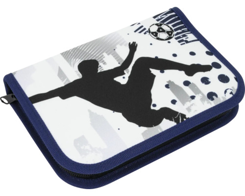 Schlamperetui mit Fußballmotiv und Reißverschluss