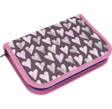 Federmäppchen mit Herzmuster