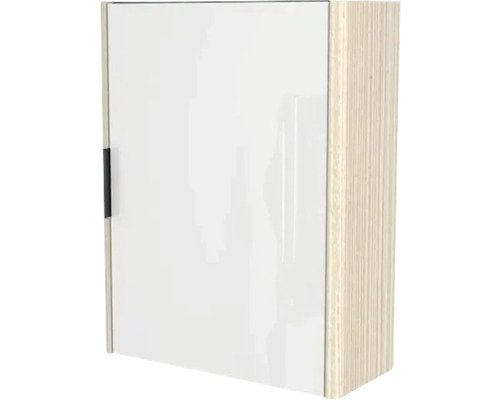 Spiegelschrank Devo Lotos rechts BxHxT 48x62x20 cm structure avola cremeweiss Hängeschrank mit einer Tür und einem Griff