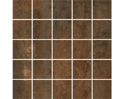 MIRAVA Feinsteinzeugmosaik GLASGOW Rust 30 x 30 x 0,7 cm Fliesenmuster aus quadratischen Keramikfliesen