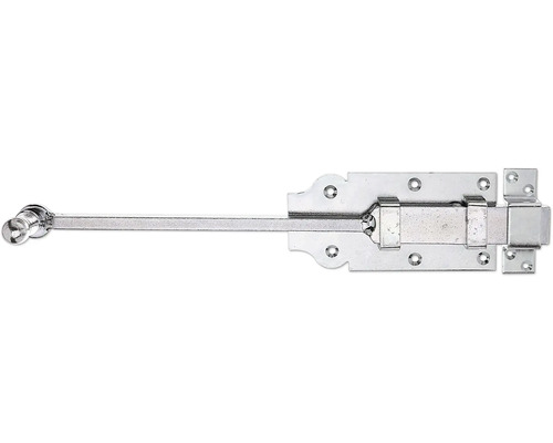 Tür-Stangenriegel mit Knopfgriff galv. verzinkt, dickschichtpassiviert