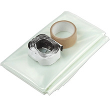 Staubschutztür Set mit Reißverschluss, Folie und Klebeband