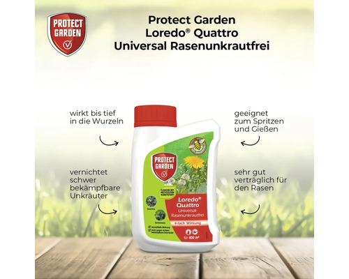 Protect Garden Loredo Quattro Universal Rasenunkrautfrei zur Unkrautbekämpfung