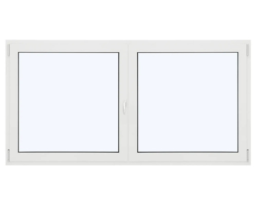 ARON Ternum Aluminiumfenster RAL 9016 verkehrsweiß 2 Flügelig (Dreh/Dreh-Kipp) mit beweglichem Pfosten (Stulp) 1100x1000 mm DIN Links