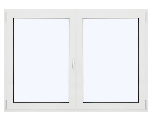 ARON Ternum Aluminiumfenster RAL 9016 verkehrsweiß 2 Flügelig (Dreh/Dreh-Kipp) mit beweglichem Pfosten (Stulp) 1000x1400 mm DIN Links