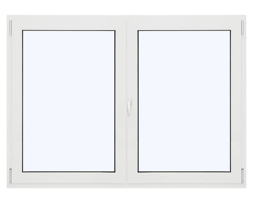 ARON Ternum Aluminiumfenster RAL 9016 verkehrsweiß 2 Flügelig (Dreh/Dreh-Kipp) mit beweglichem Pfosten (Stulp) 1000x1600 mm DIN Rechts