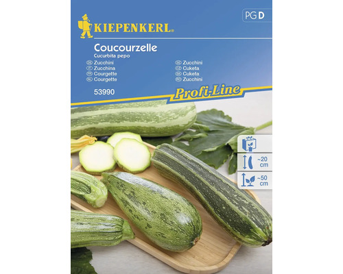 Zucchini Coucourzelle (Verte non coureuse d’Italie') Kiepenkerl Samenfestes Saatgut Gemüsesamen