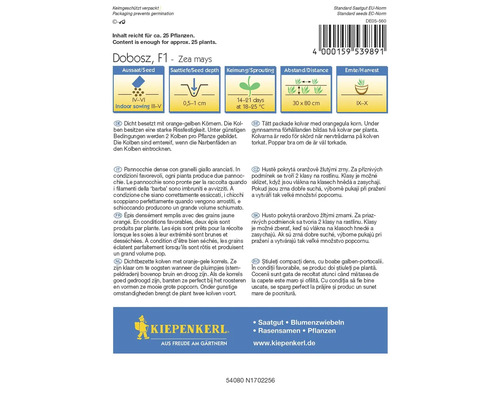 Samenpackung Dobosz F1 Mais
