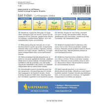 Verpackung der Ostindisches Zitronengras Samen von Kiepenkerl mit Informationen zu Aussaat, Saattiefe, Keimung und Abstand