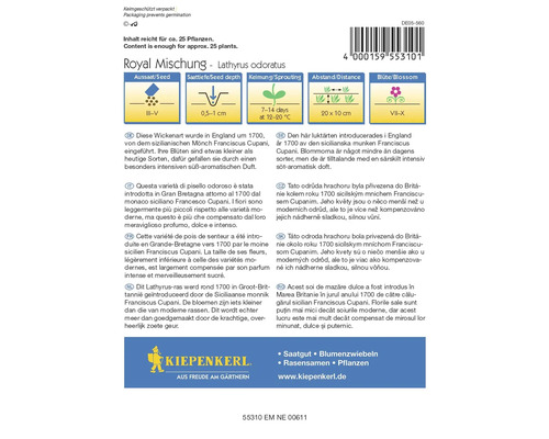 Samenpackung Duftwicke Royal Mischung