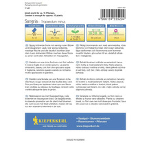 Samenpackung Sangria Tropaeolum minus mit Informationen zu Aussaat, Saattiefe, Keimung, Abstand und Blütezeit