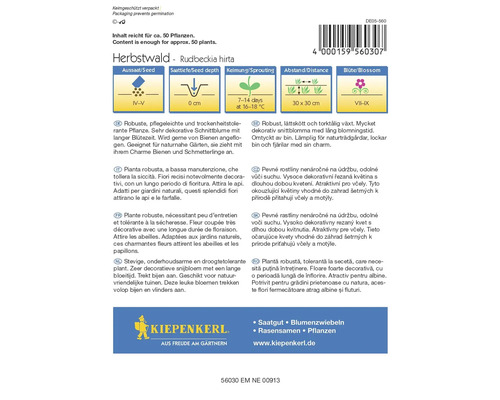 Herbstwald Rudbeckia hirta seed packet