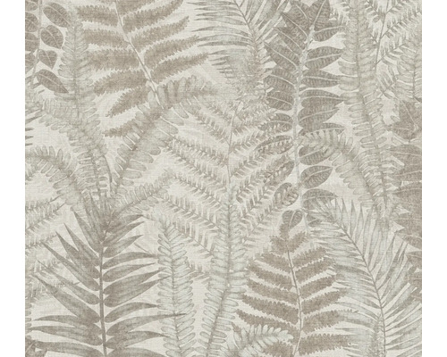 Vliestapete 39347-5 Famous Garden Farn grau beige