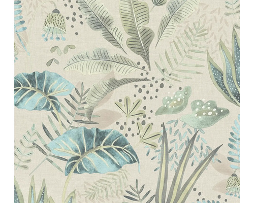 Vliestapete 39348-4 Famous Garden Blätter beige Tapete mit Dschungelmuster mit Blättern