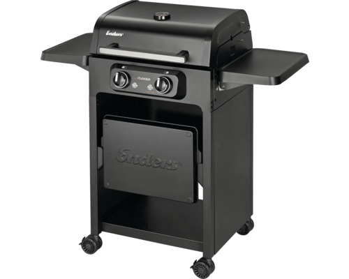 Elektrogrill Enders eFlavour 2 Turbo 3 kW schwarz inkl. Deckelthermometer, Ablage, Fettauffangschale, Warmhalterost