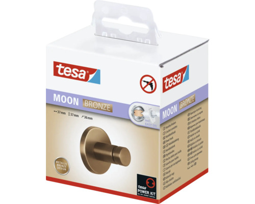 Tesa Moon Handtuchhaken Bronze in Verpackung