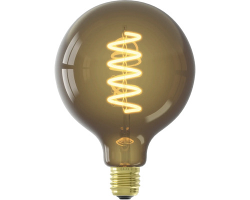 LED Globelampe G125 dimmbar E27/4W natur 120 lm 1800 K warmweiß Calex Spiral Filament Dekorative Globe-Glühbirne mit Wendel