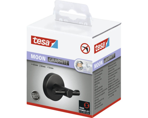 Tesa Moon Graphite Kleiderhaken im Karton