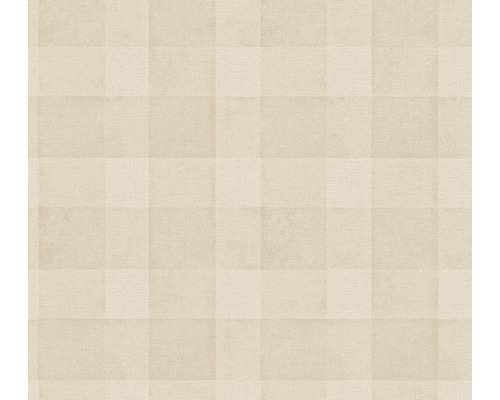 Vliestapete 38664-3 Natural Living Schachbrett beige Tapete mit schlichtem Karomuster