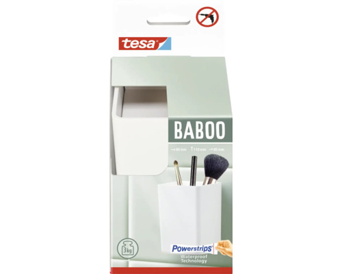 Tesa Baboo Badaccessoire Verpackung mit Bohrer Verbot Symbol