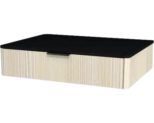 Waschtischunterschrank mit 1 Schublade Devo Lotos BxHxT 70 x 16 cm x 53 mm Frontfarbe structure avola cremeweiß