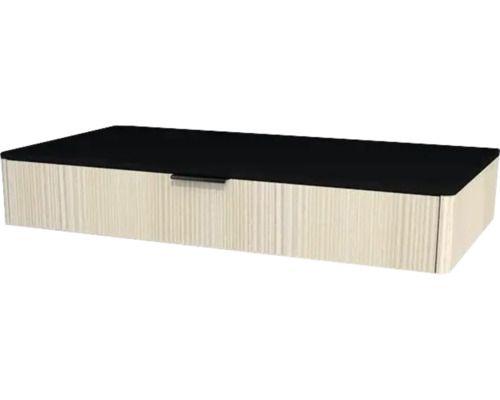 Waschtischunterschrank mit 1 Schublade Devo Lotos BxHxT 100 x 16 cm x 53 mm Frontfarbe structure avola cremeweiß Waschtischunterschrank mit 1 Schublade Devo Lotos BxHxT 100 x 16 cm x 53 mm Frontfarbe structure avola cremeweiß