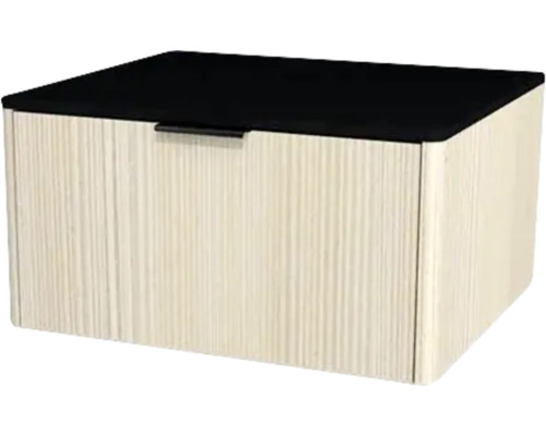 Waschtischunterschrank mit 1 Schublade Devo Lotos BxHxT 60 x 31 cm x 53 cm Frontfarbe structure avola cremeweiß