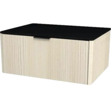 Waschtischunterschrank mit 1 Schublade Devo Lotos BxHxT 70 x 31 cm x 53 cm Frontfarbe structure avola cremeweiß