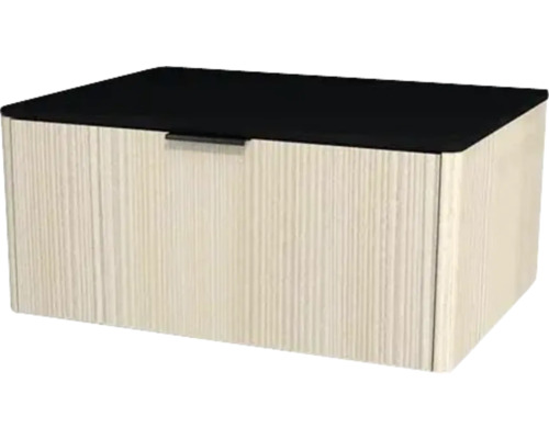 Waschtischunterschrank mit 1 Schublade Devo Lotos BxHxT 70 x 31 cm x 53 cm Frontfarbe structure avola cremeweiß