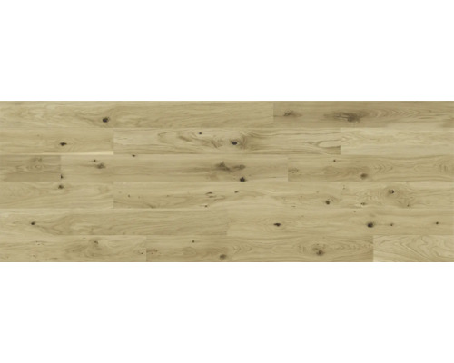 Holzboden mit natürlicher Maserung und Astlöchern