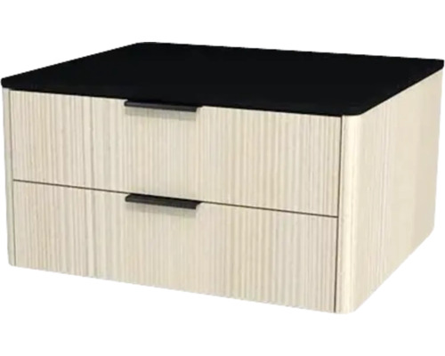 Waschtischunterschrank mit 2 Schubladen Devo Lotos BxHxT 60 x 31 cm x 53 cm Frontfarbe structure avola cremeweiß Waschtischunterschrank mit 2 Schubladen Devo Lotos BxHxT 60 x 31 cm x 53 cm Frontfarbe structure avola cremeweiß