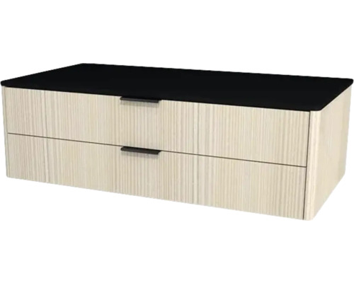 Waschtischunterschrank mit 2 Schubladen Devo Lotos BxHxT 100 x 31 cm x 53 cm Frontfarbe structure avola cremeweiß