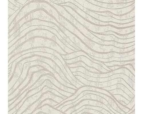 Vliestapete 39507-2 Jade 2 3D Wellenmuster Creme Tapete mit wellenförmigem Muster