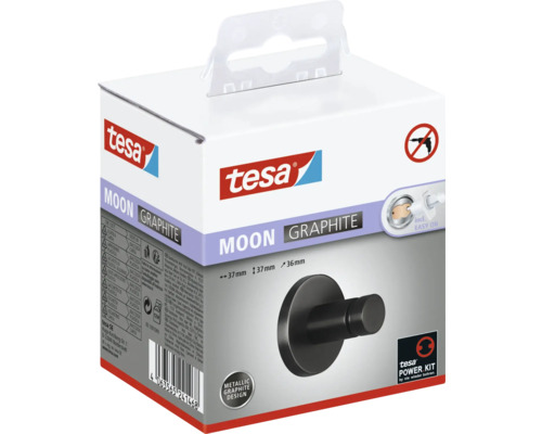 Verpackung eines Tesa Moon Graphite Klebehaken Sets