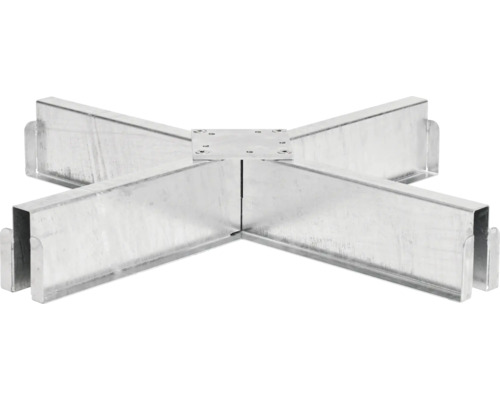 Kreuzfuß aus Metall mit Montageplatte