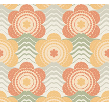 Vliestapete 39539-4 Retro Chic Blumen orange