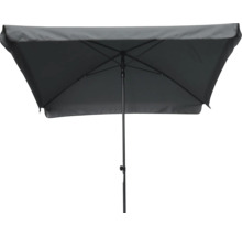 Mittelstockschirm SOLUNA Cannes 140 x 210 cm dunkelgrau mit UV-Schutz 80, wasserabweisende Polyesterbespannung