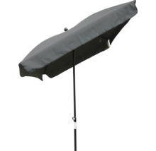 Mittelstockschirm SOLUNA Cannes 140 x 210 cm dunkelgrau mit UV-Schutz 80, wasserabweisende Polyesterbespannung