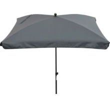 Mittelstockschirm SOLUNA Cannes 140 x 210 cm dunkelgrau mit UV-Schutz 80, wasserabweisende Polyesterbespannung
