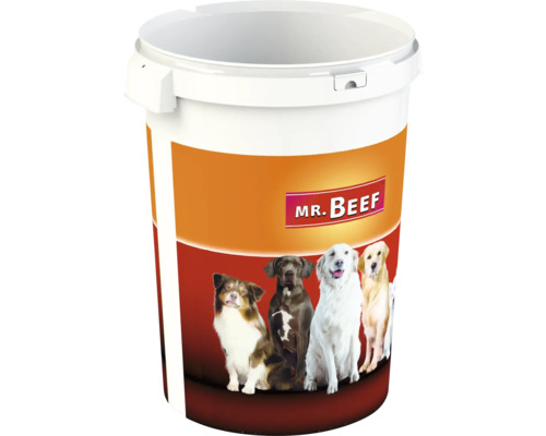 Eimer mit Mr. Beef Hundefutter