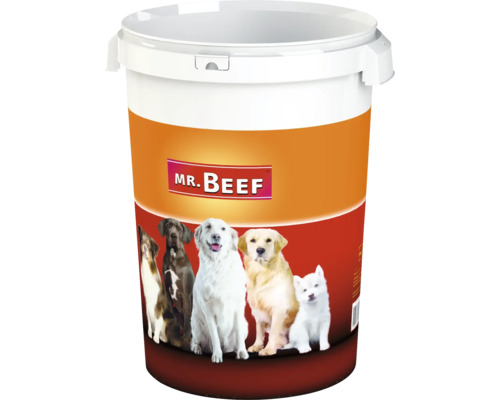 Eimer mit Hunde Trockenfutter von Mr. Beef