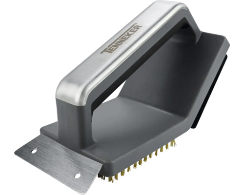 Grillbürste mit Griff und Schaber