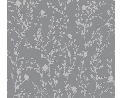 Vliestapete 39546-3 Casual Living floral natur grau silber